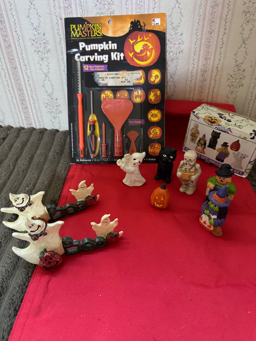 Orange and Black Pumpkin Carving Kit -